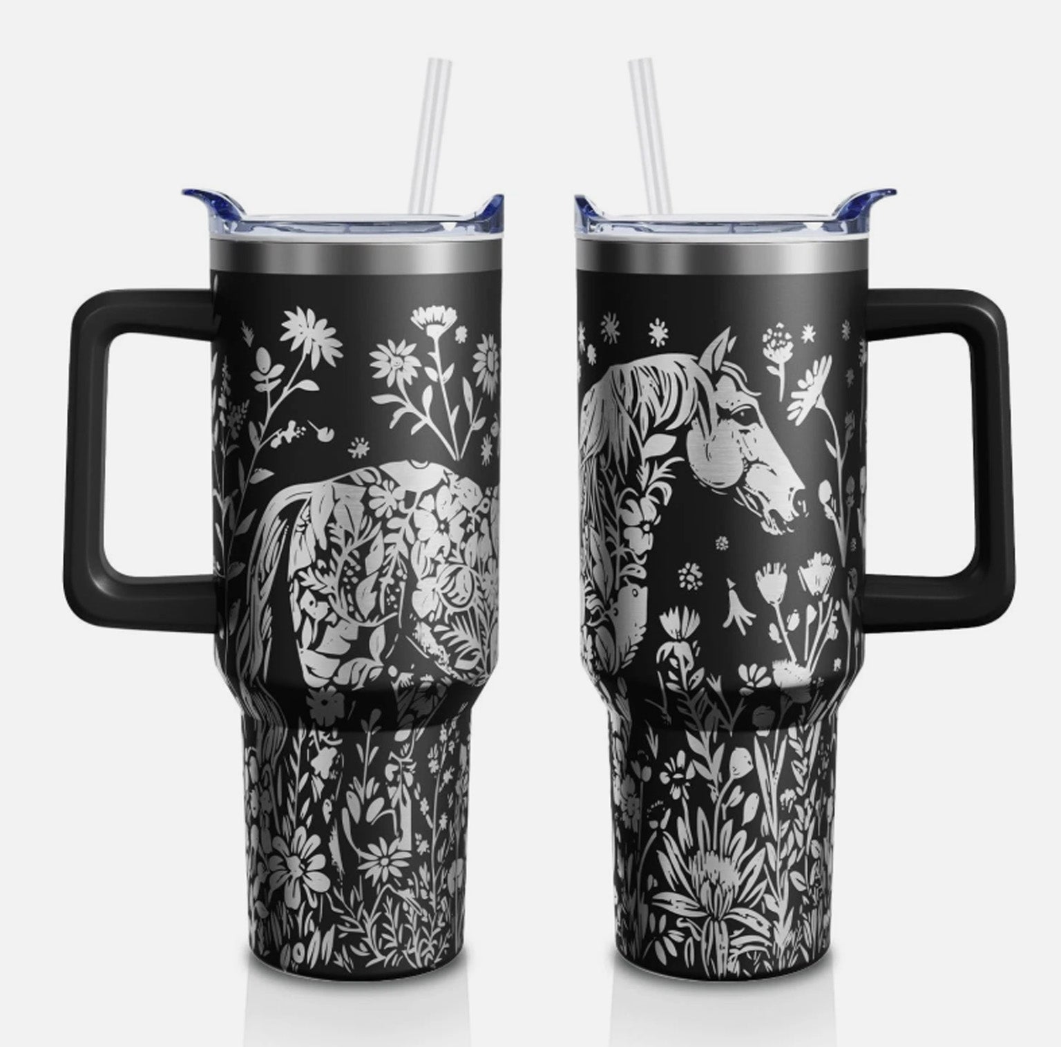 Horse 40oz Tumbler With Handle