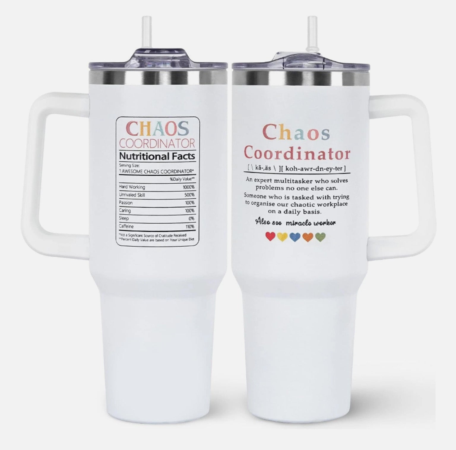 Chaos Coordinator 40oz Tumbler With Handle