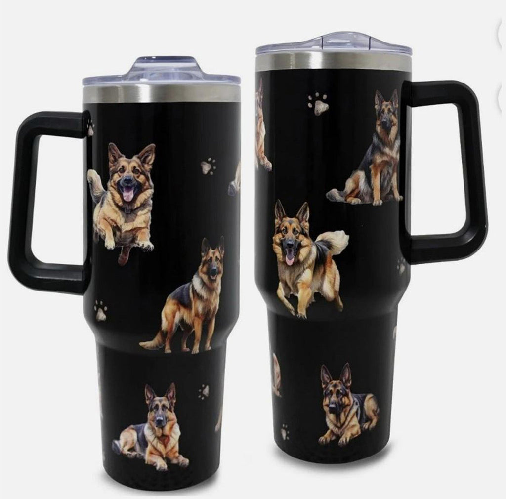 German Shepherd 40oz Tumbler With Handle
